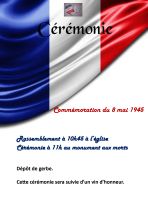 cérémonie du 8 mai à 11h